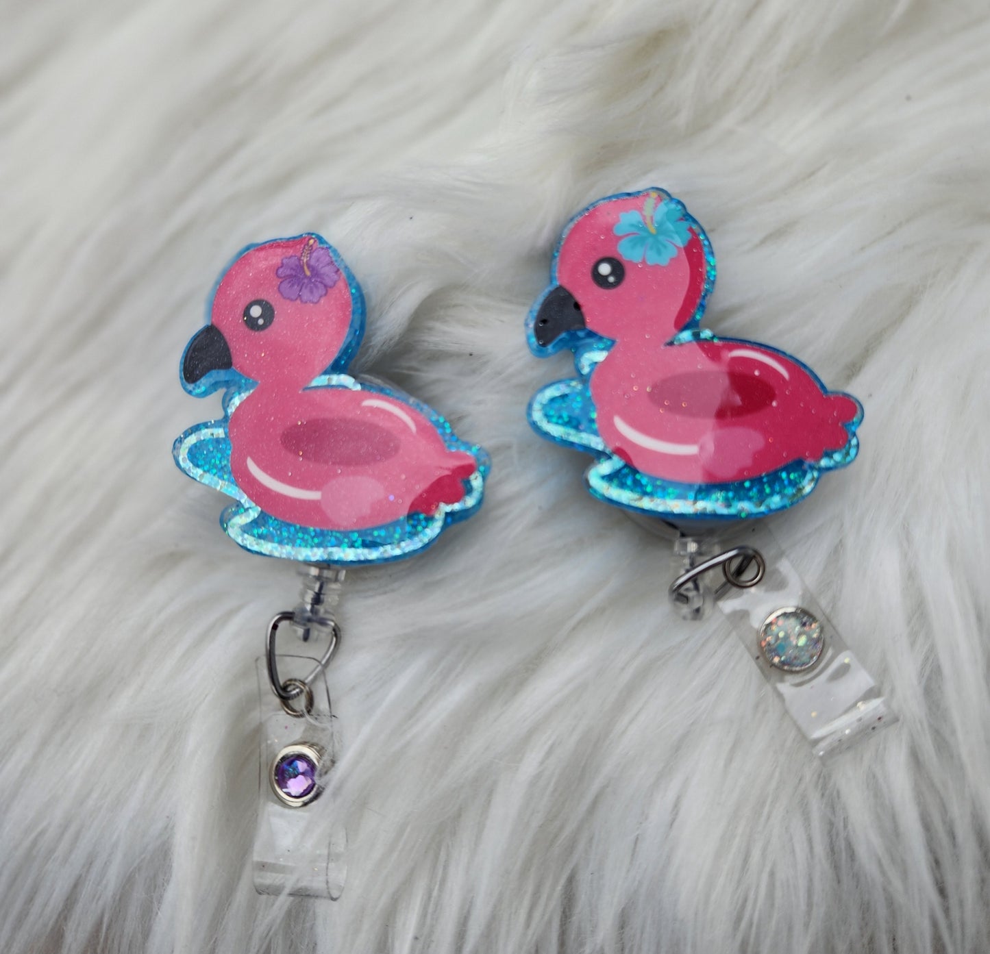 Flamingo Float Badge Reel