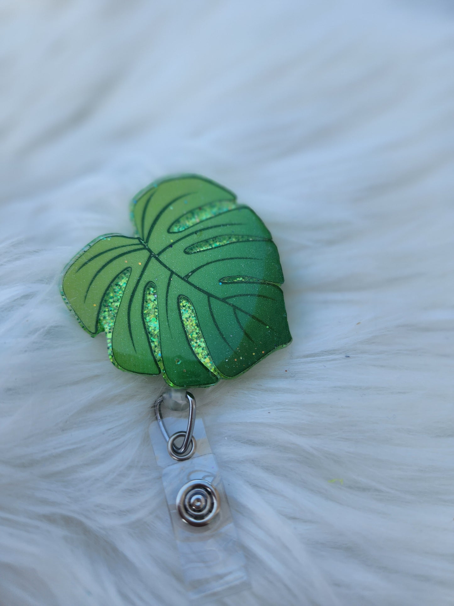 Monstera Leaf Badge Reel