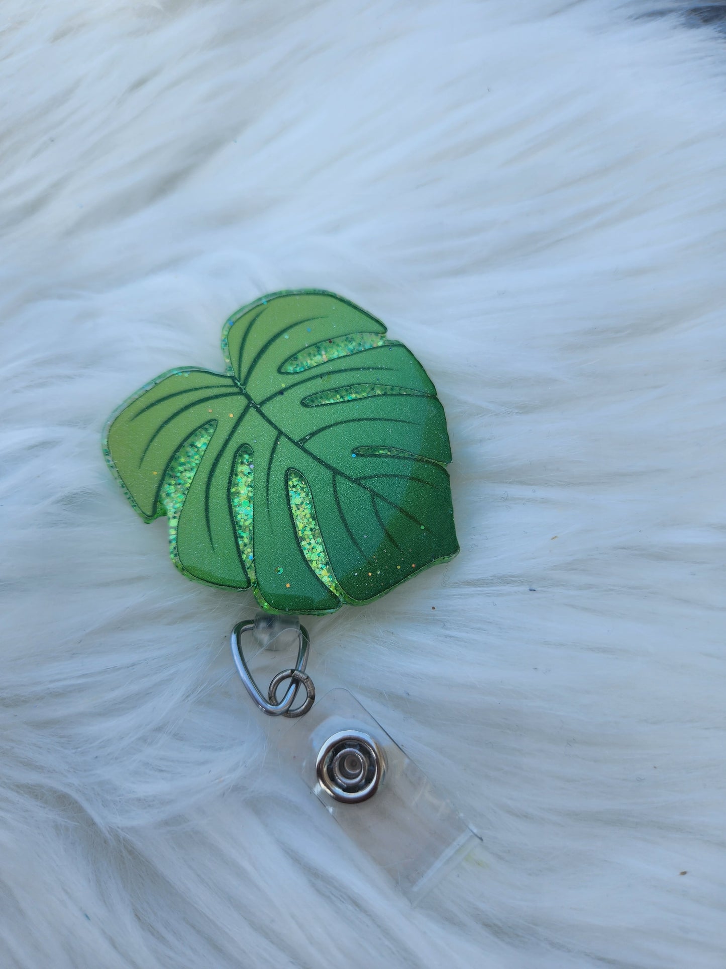 Monstera Leaf Badge Reel