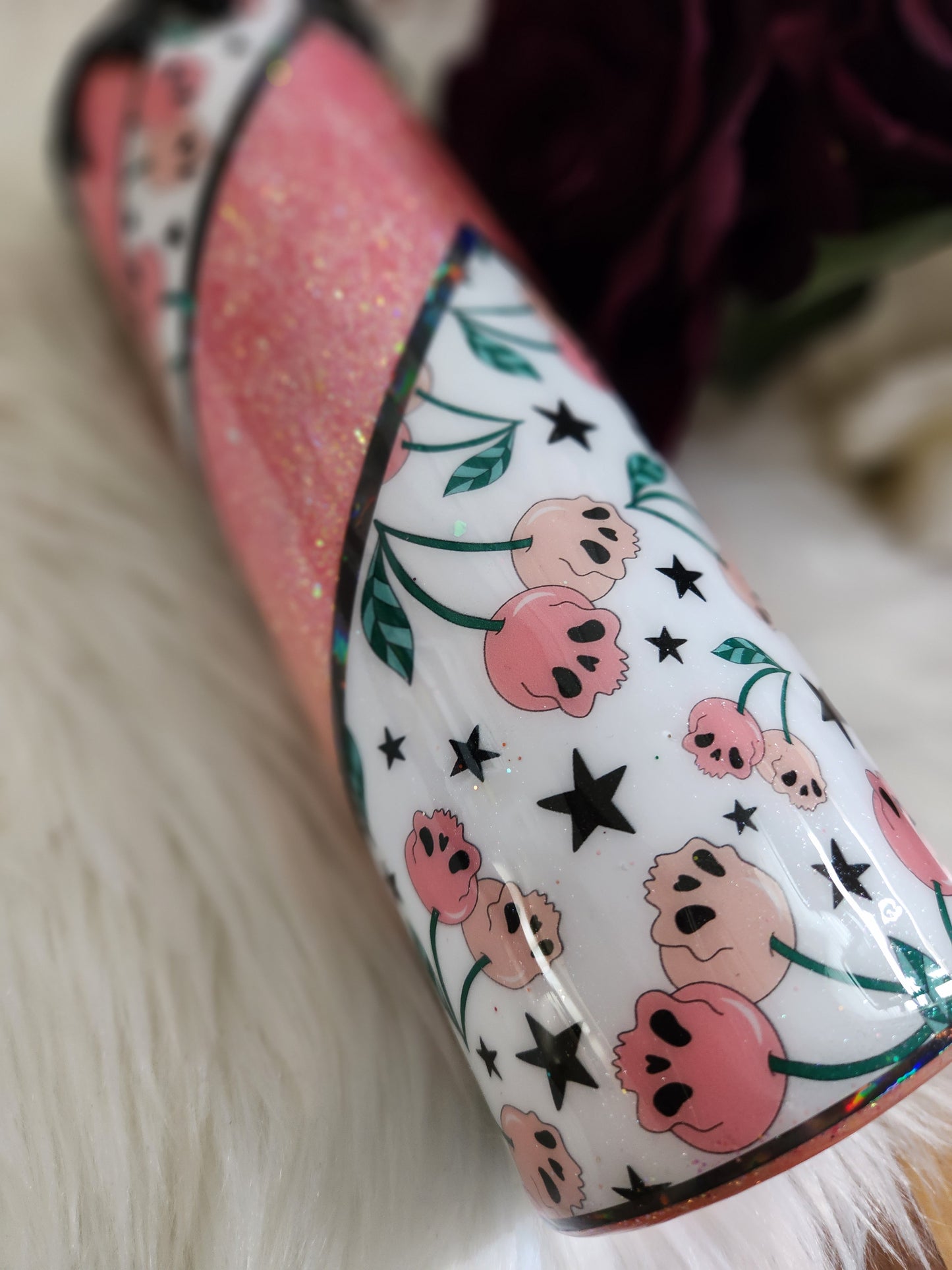Cherry skulls tumbler