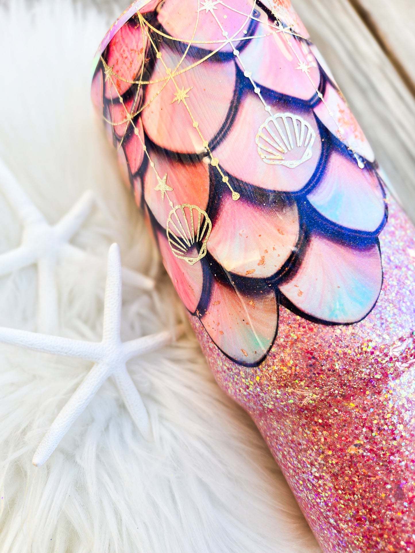 Rose Gold Mermaid 40oz Mug