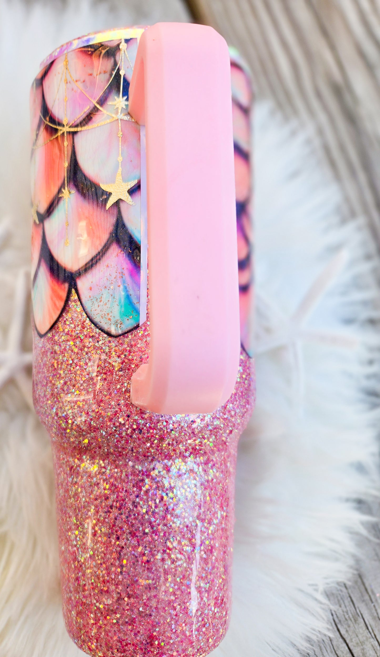 Rose Gold Mermaid 40oz Mug