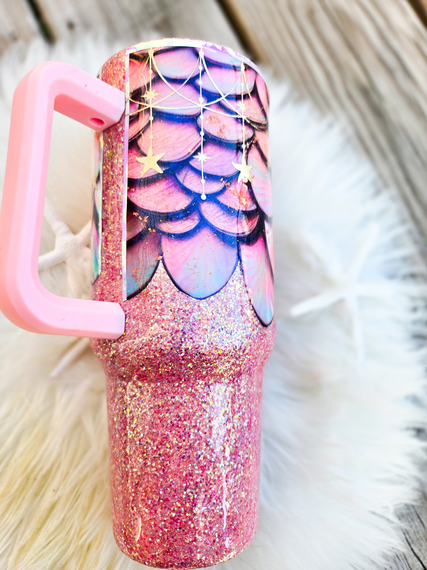 Rose Gold Mermaid 40oz Mug