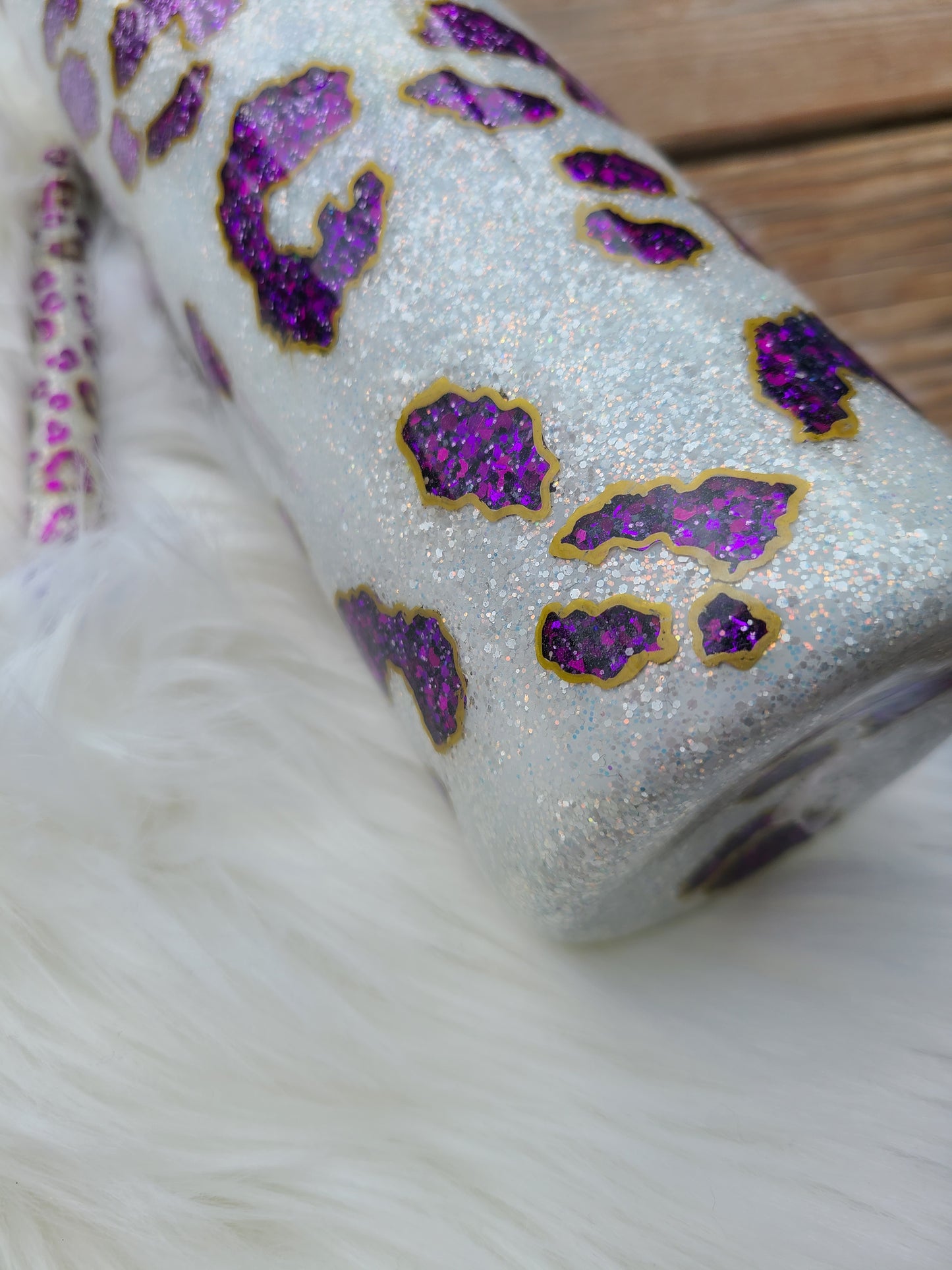 Peekaboo Glitter Ombre Leopard Tumbler