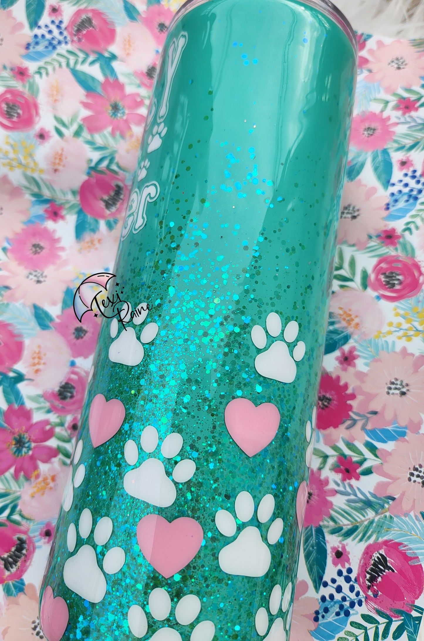 Paw Prints and Hearts Tumbler