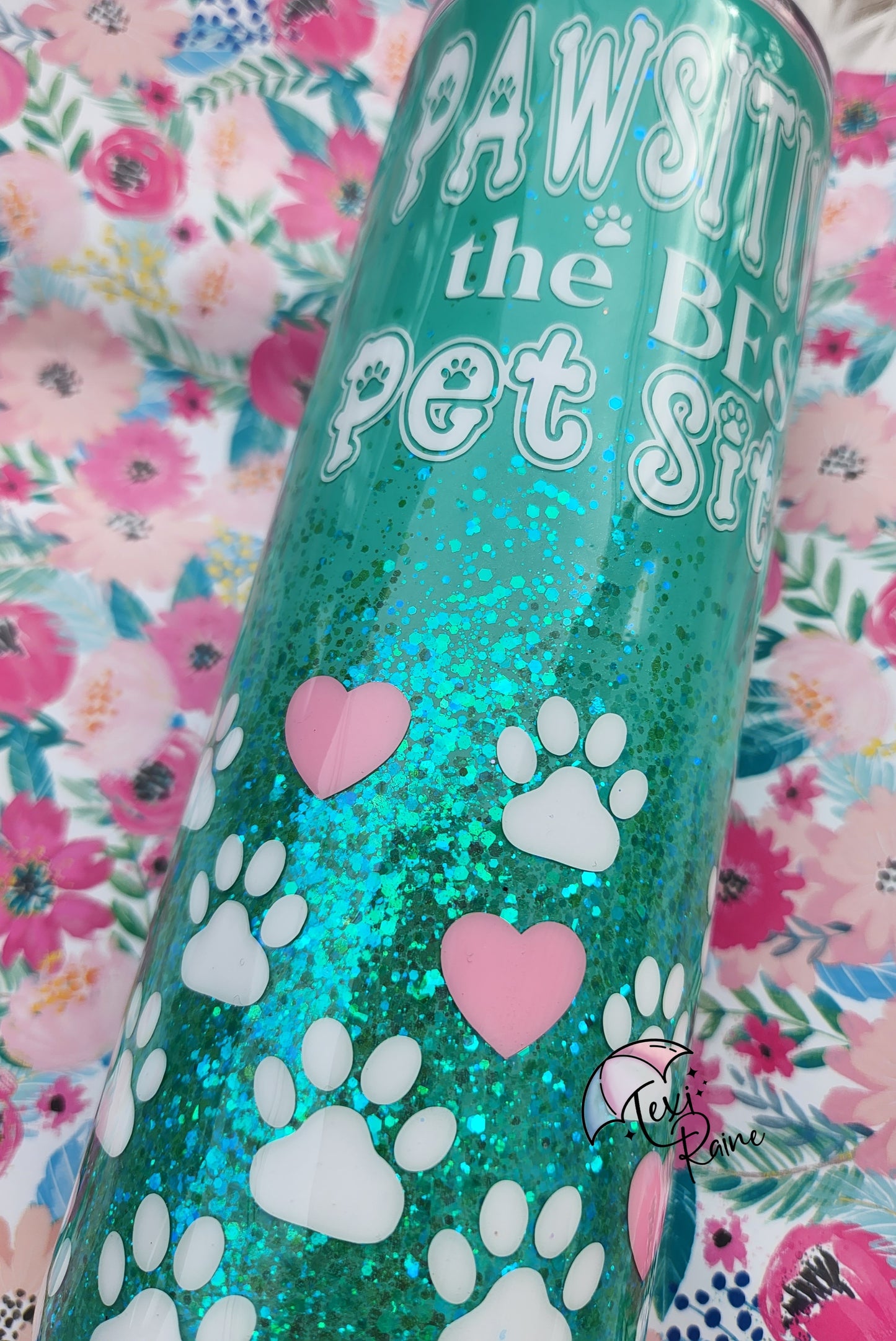 Paw Prints and Hearts Tumbler
