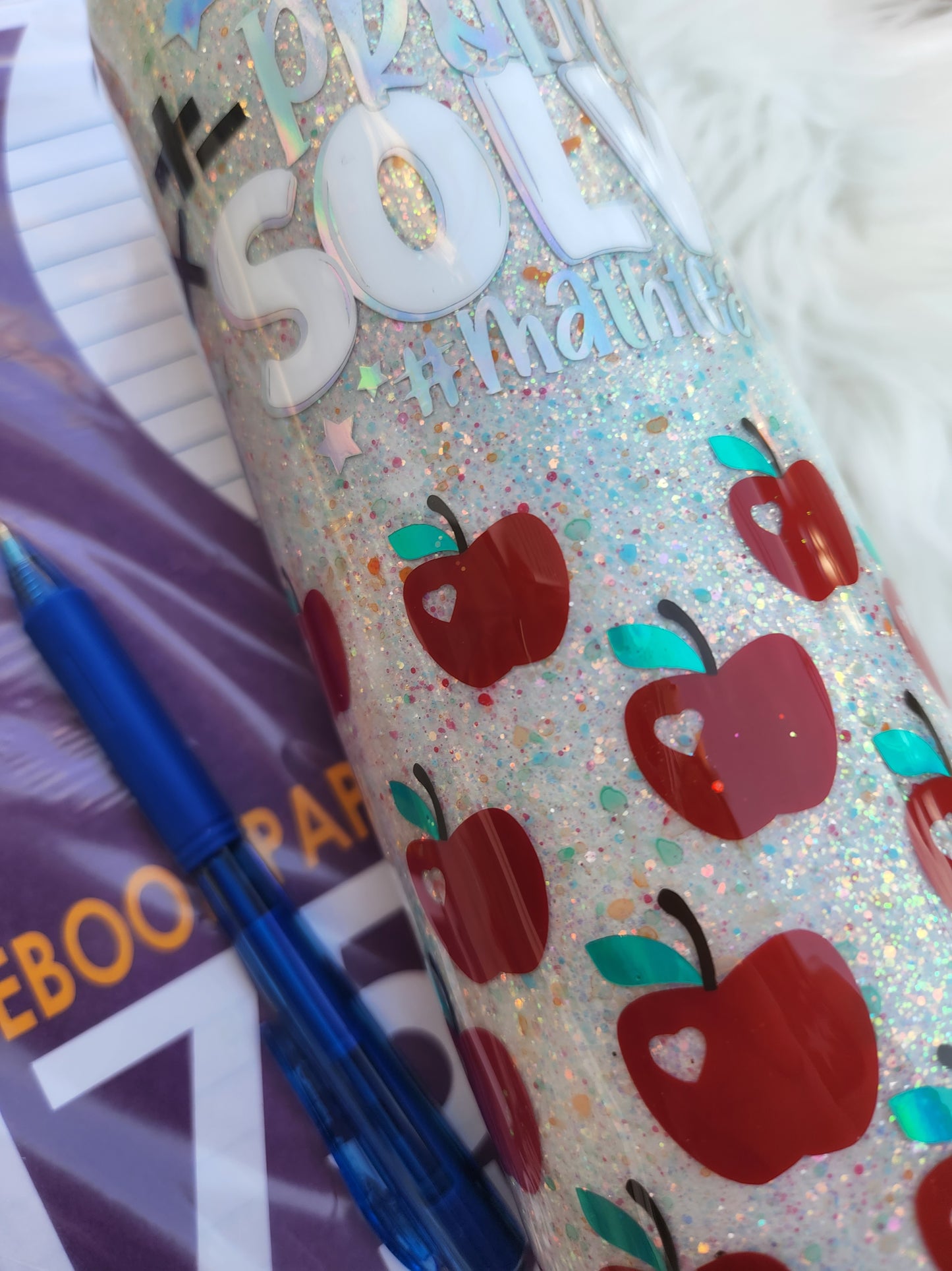 Paint Spatter Apple Tumbler
