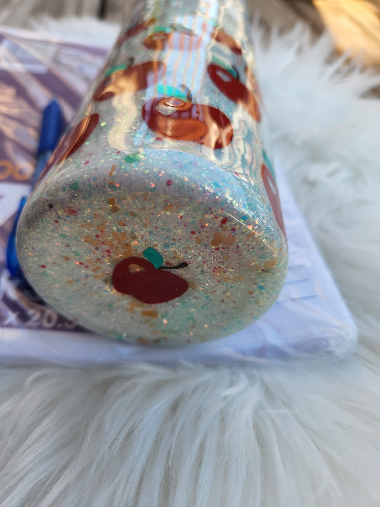 Paint Spatter Apple Tumbler