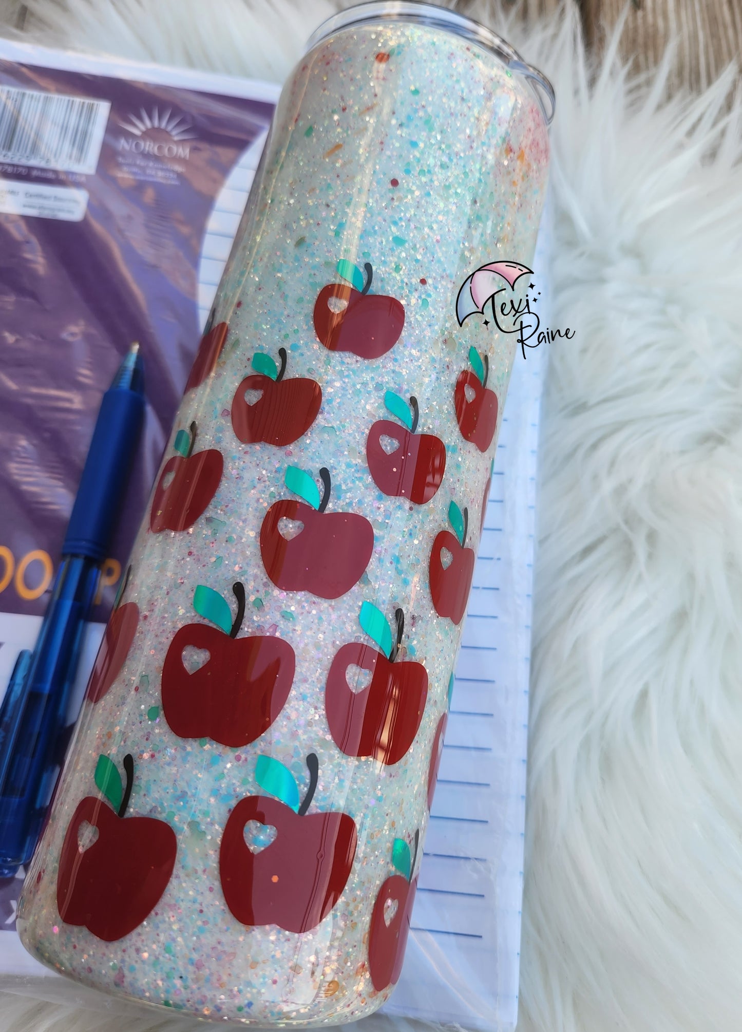 Paint Spatter Apple Tumbler