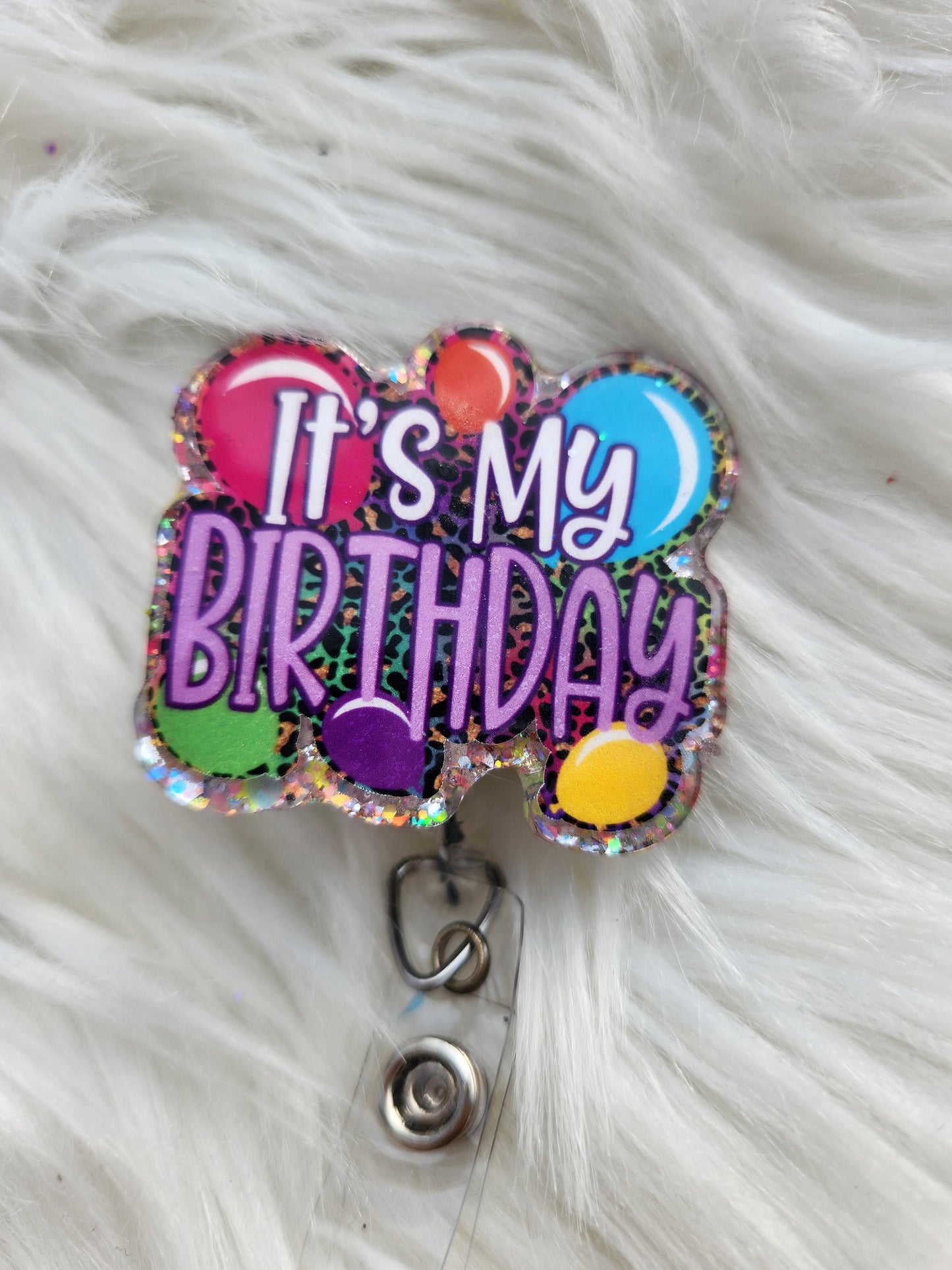 It's My Birthday Neon Badge Reel