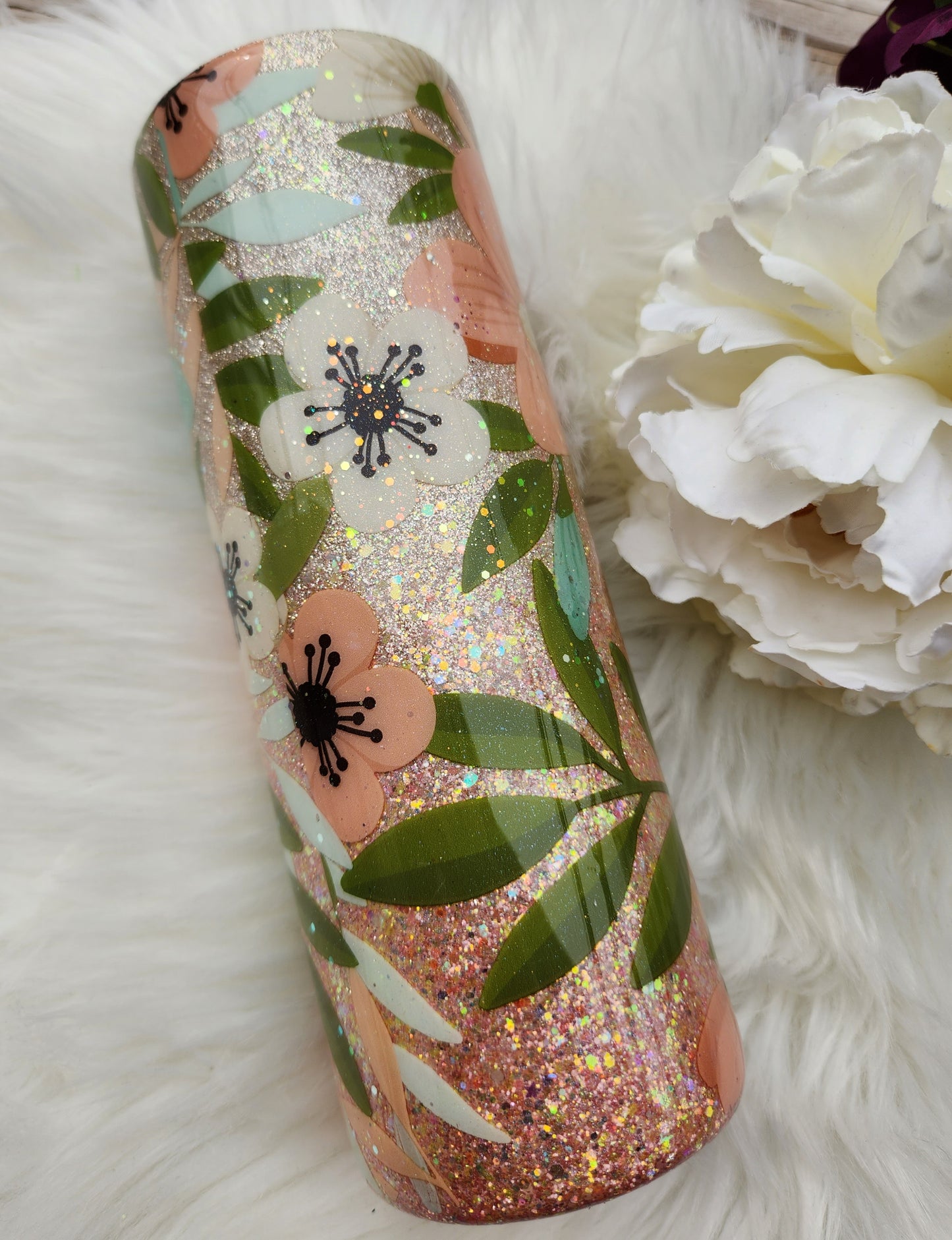 Ombre Spring Pastel Floral Tumbler