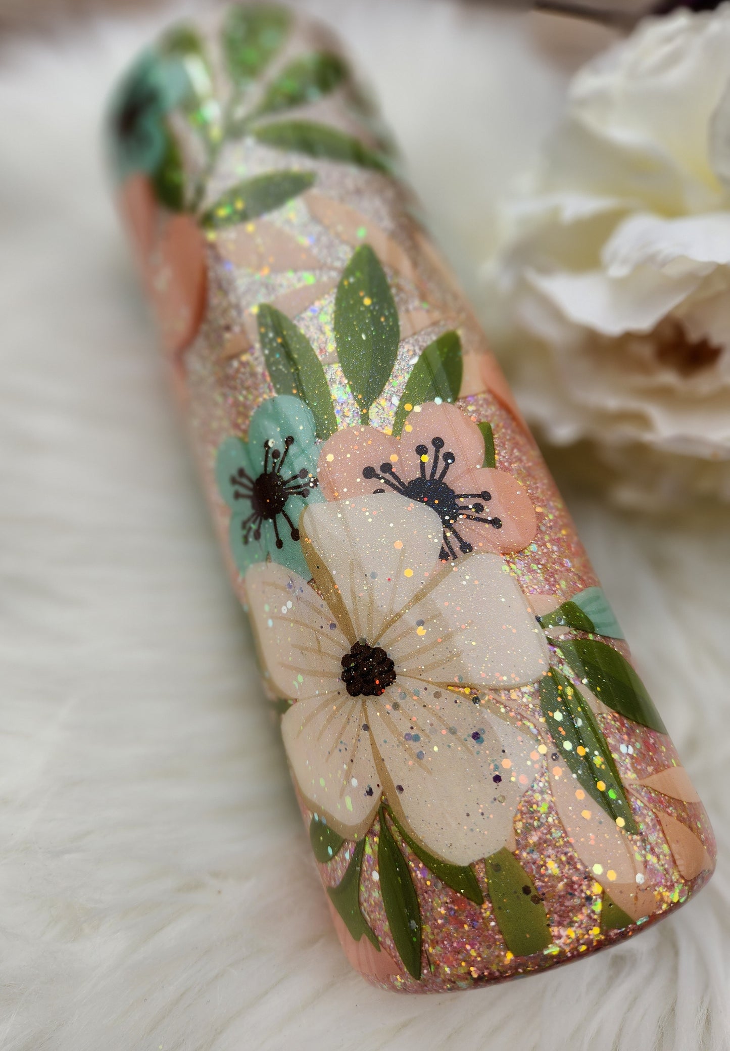 Ombre Spring Pastel Floral Tumbler