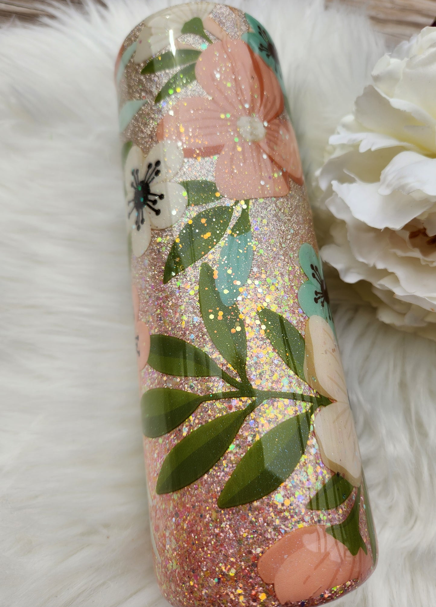 Ombre Spring Pastel Floral Tumbler
