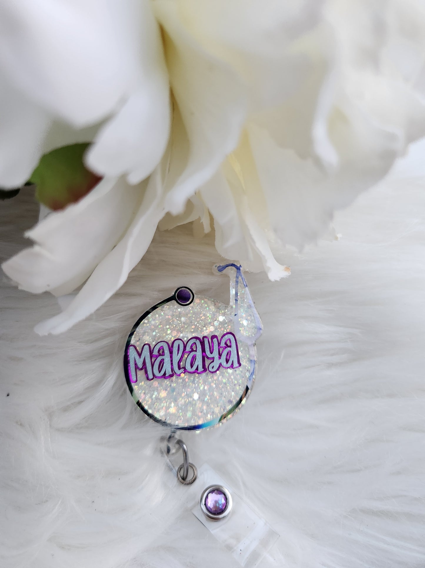 Stethoscope Circle Badge Reel
