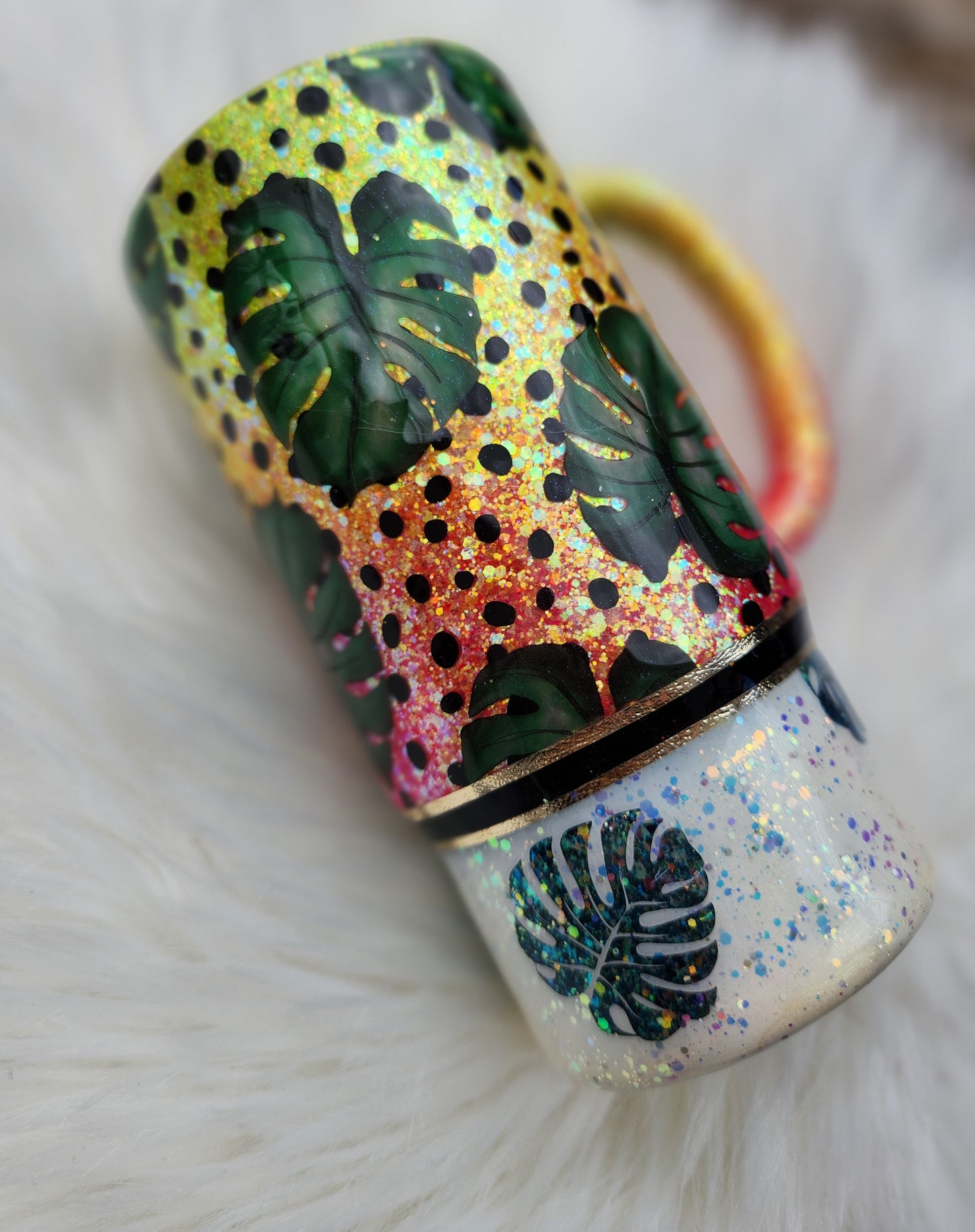 Neon Monstera Tumbler