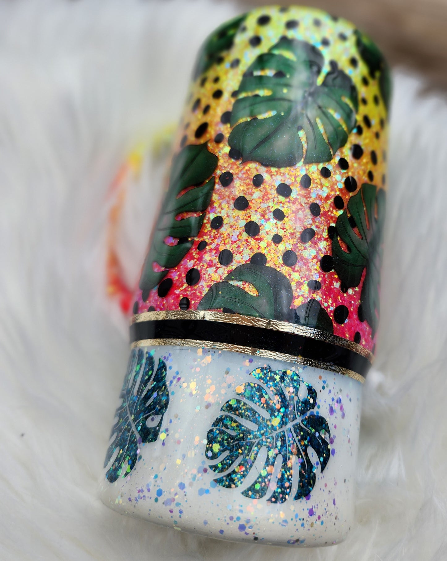 Neon Monstera Tumbler