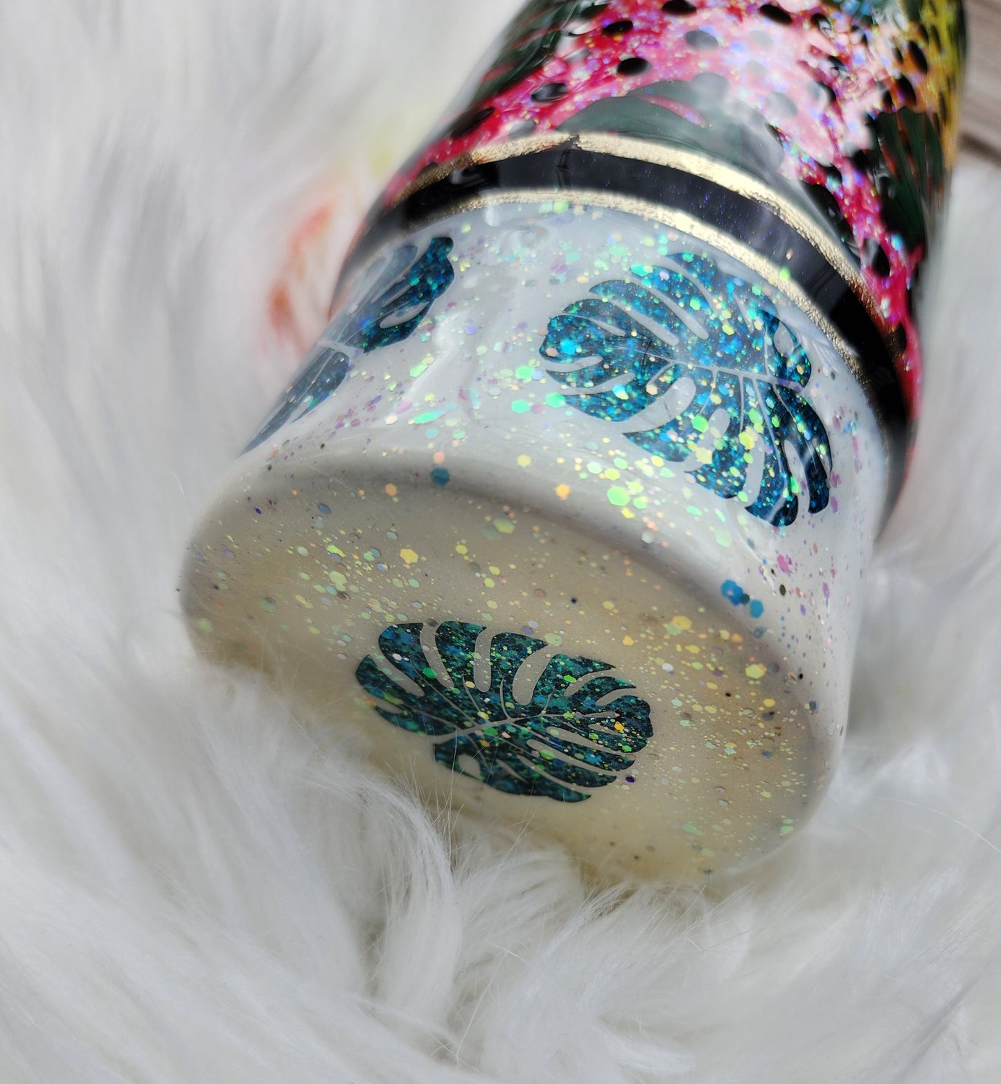 Neon Monstera Tumbler