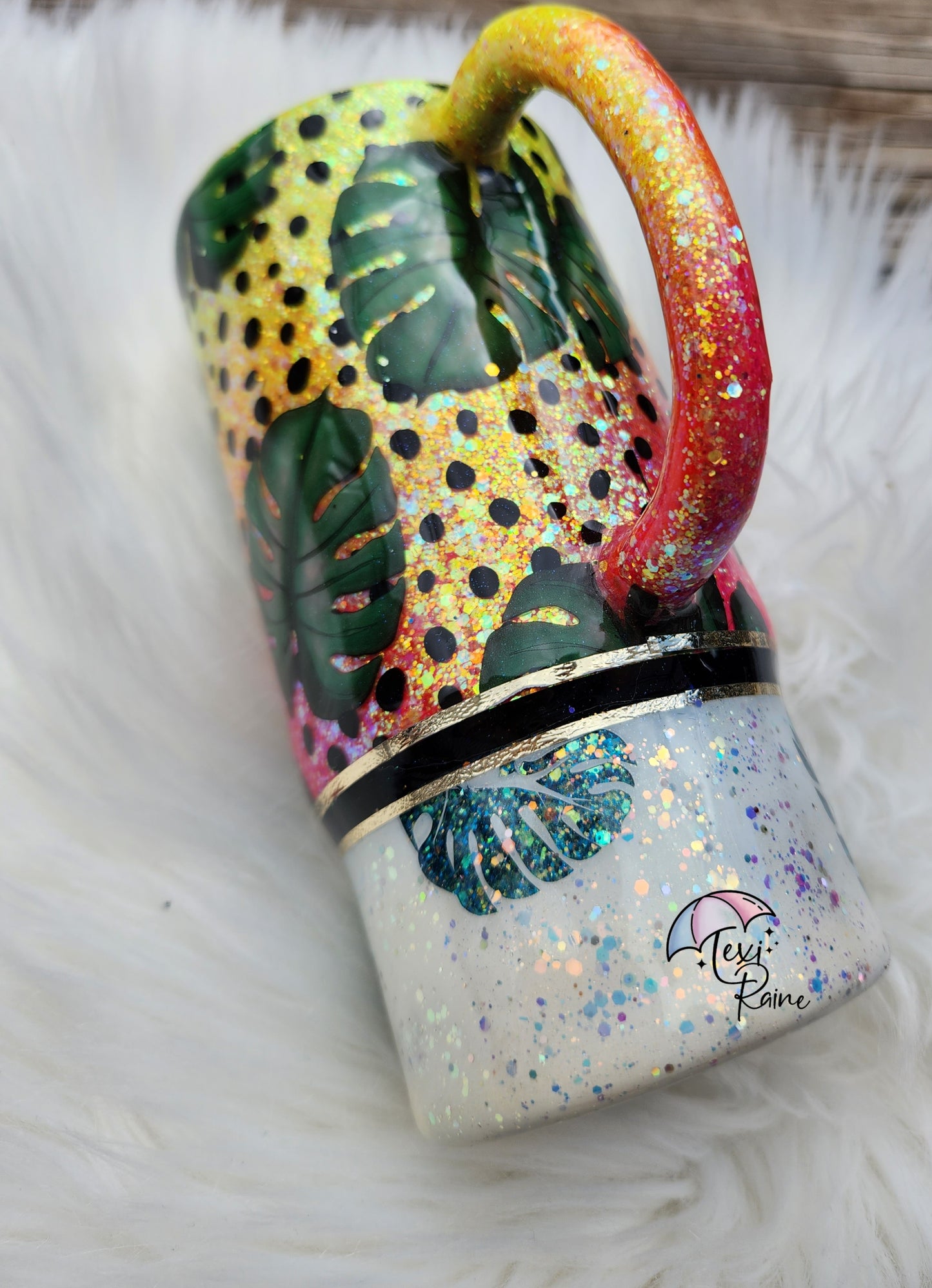 Neon Monstera Tumbler