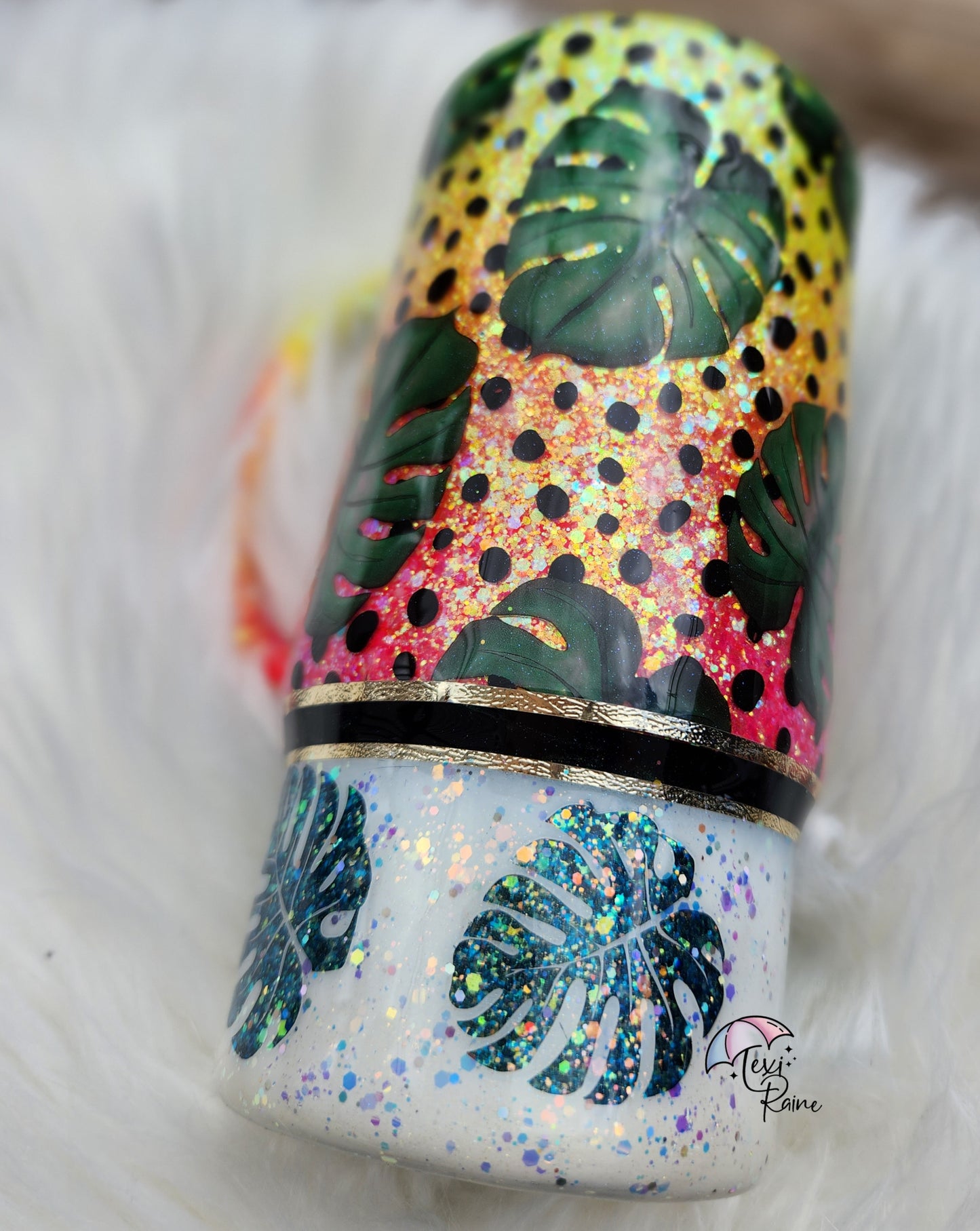 Neon Monstera Tumbler