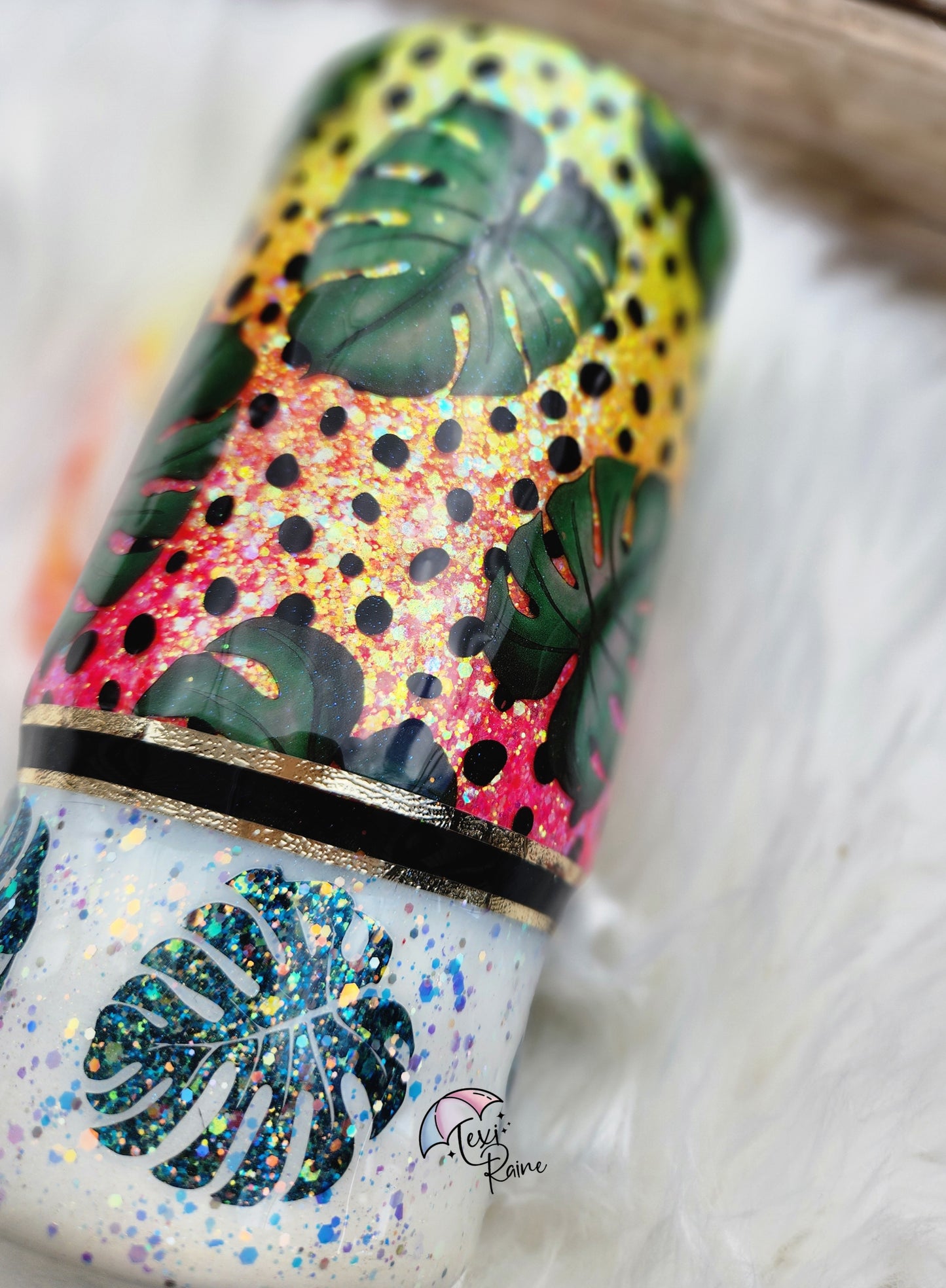Neon Monstera Tumbler