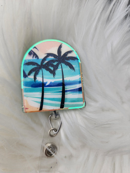 Beach Window Badge Reel