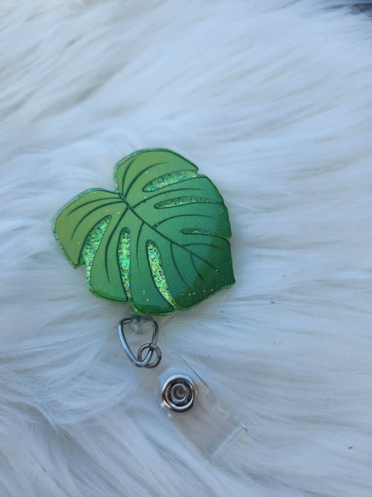 Monstera Leaf Badge Reel
