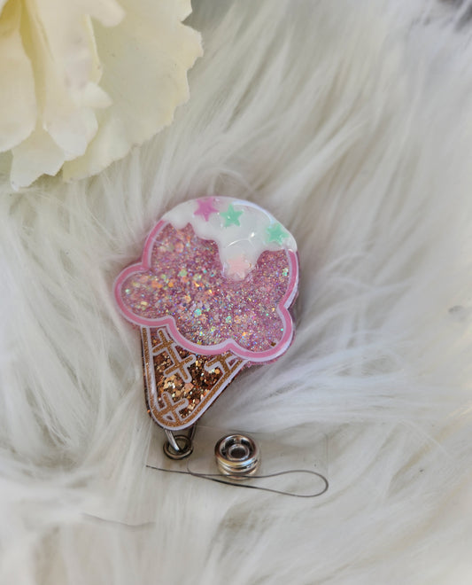 Drippy Ice Cream Badge Reel