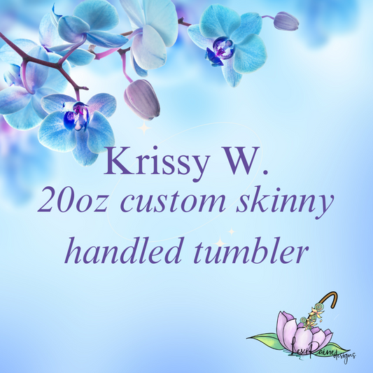 20oz Custom Floral skinny mug