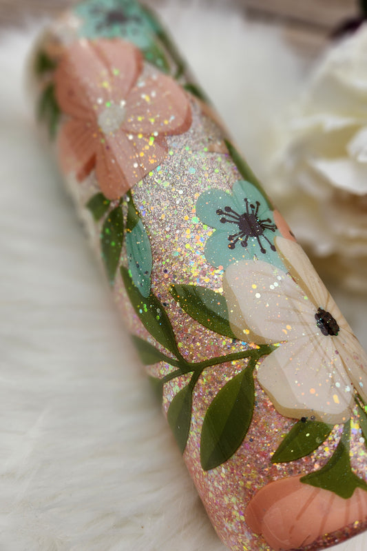 Ombre Spring Pastel Floral Tumbler