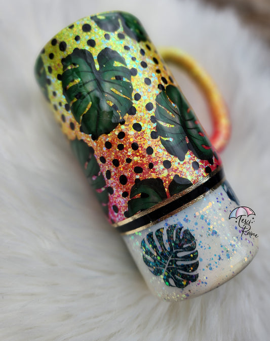 Neon Monstera Tumbler